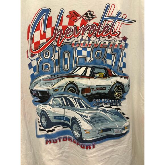 Chevrolet Corvette 80-81 Graphic T-shirt 2XL Chemistry Brand Sporty Racer - Picture 2 of 7